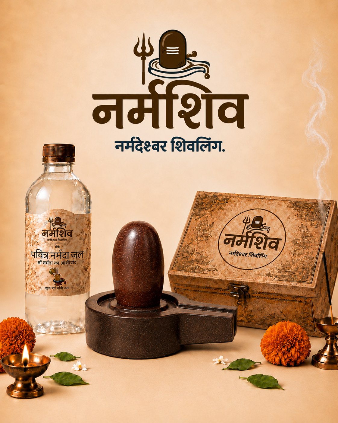 Narmadeshwar Shivling with 250ml Narmada Jal | Narmshiv